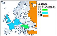 Summary of avian influenza H5N1 outbreaks in Europe during 2007